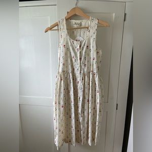 Beaton linen, Gathered dress, Wildflower - XS